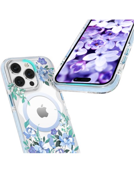 „Kingxbar Flora“ serijos magnetinis „iPhone 14 Pro MagSafe“ dėklas, papuoštas orchidėjų gėlių atspaudais „Kingxbar Flora“ serijos magnetinis „iPhone 14 Pro MagSafe“ dėklas, papuoštas orchidėjų gėlių atspaudais