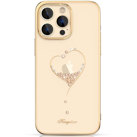 Silikono dėklas su Swarovski kristalais Kingxbar Wish Series iPhone 14 Pro - auksinis Silikono dėklas su Swarovski kristalais Kingxbar Wish Series iPhone 14 Pro - auksinis