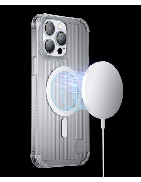 Kingxbar PQY Go Out serijos magnetinis dėklas skirtas iPhone 14 Pro Max MagSafe sidabrui Kingxbar PQY Go Out serijos magnetinis dėklas skirtas iPhone 14 Pro Max MagSafe sidabrui