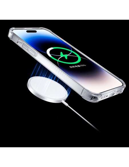 Kingxbar PQY Go Out serijos magnetinis dėklas skirtas iPhone 14 Pro Max MagSafe sidabrui Kingxbar PQY Go Out serijos magnetinis dėklas skirtas iPhone 14 Pro Max MagSafe sidabrui