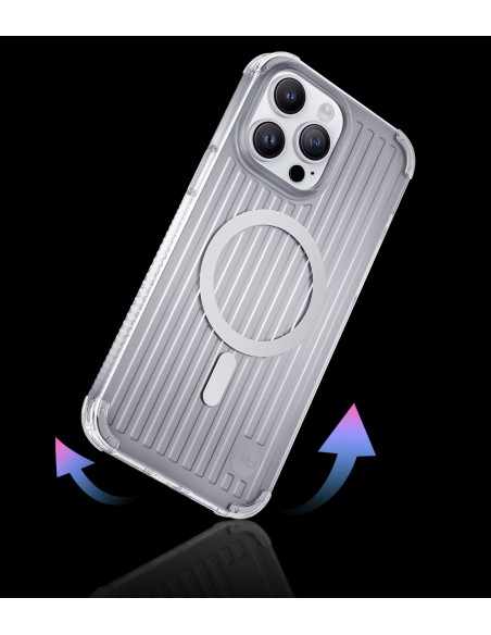 Kingxbar PQY Go Out serijos magnetinis dėklas skirtas iPhone 14 Pro Max MagSafe sidabrui Kingxbar PQY Go Out serijos magnetinis dėklas skirtas iPhone 14 Pro Max MagSafe sidabrui