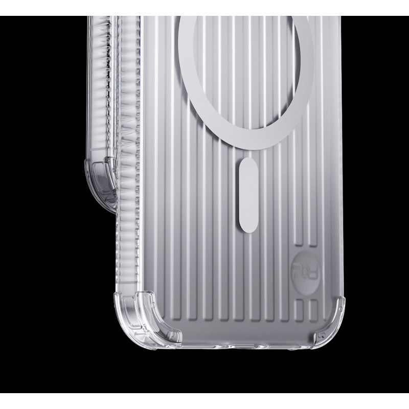 Kingxbar PQY Go Out serijos magnetinis dėklas skirtas iPhone 14 Pro Max MagSafe sidabrui