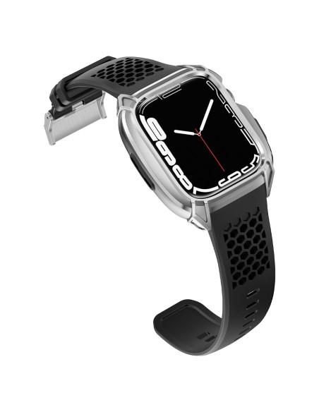 Kingxbar CYF148 2in1 šarvuotas dėklas Apple Watch SE, 6, 5, 4 (44 mm) pagamintas iš nerūdijančio plieno su sidabriniu di... Kingxbar CYF148 2in1 šarvuotas dėklas Apple Watch SE, 6, 5, 4 (44 mm) pagamintas iš nerūdijančio plieno su sidabriniu di...