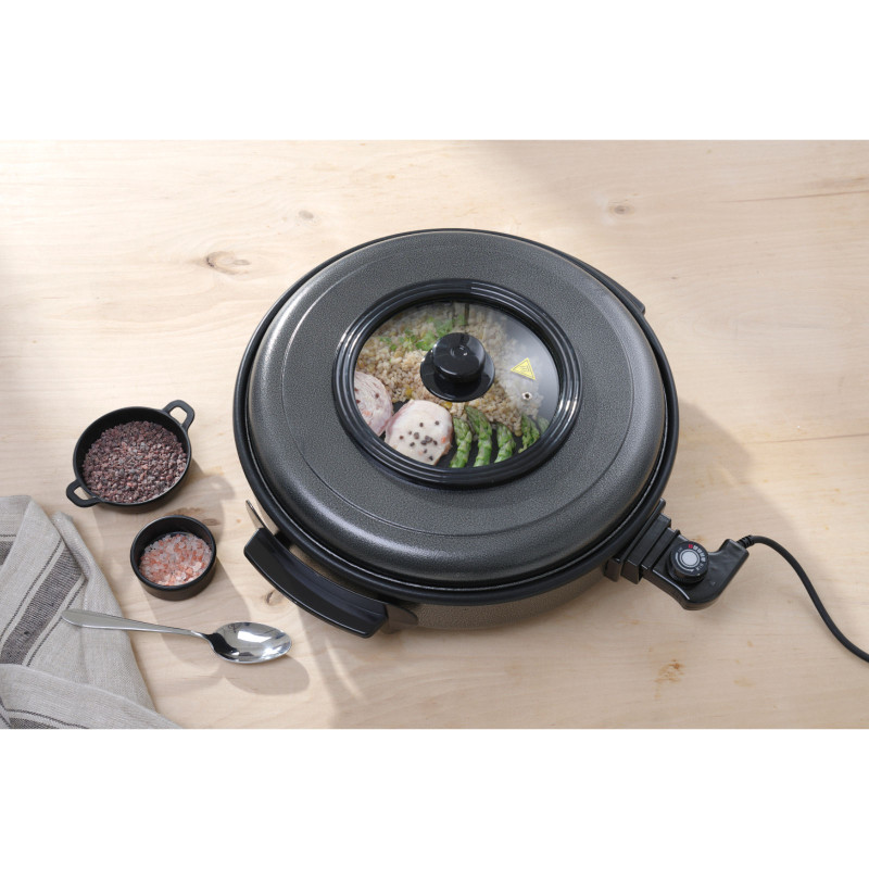 Elektrinė keptuvė kepti ir kepti 40cm 1400W - Hendi 239506