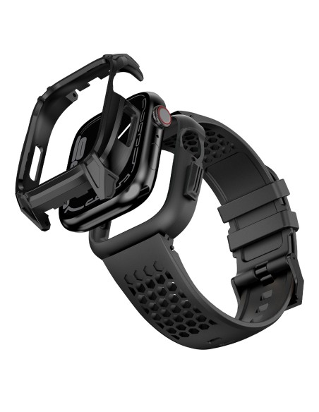 Kingxbar CYF148 2in1 šarvuotas dėklas Apple Watch SE, 6, 5, 4 (44 mm) pagamintas iš nerūdijančio plieno su dirželiu, juo... Kingxbar CYF148 2in1 šarvuotas dėklas Apple Watch SE, 6, 5, 4 (44 mm) pagamintas iš nerūdijančio plieno su dirželiu, juo...