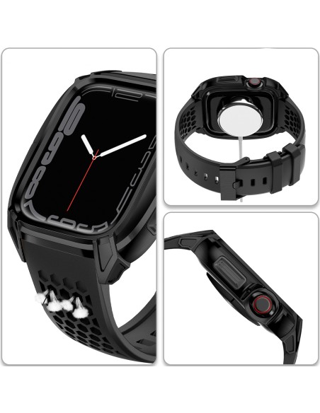 Kingxbar CYF148 2in1 šarvuotas dėklas Apple Watch SE, 6, 5, 4 (44 mm) pagamintas iš nerūdijančio plieno su dirželiu, juo... Kingxbar CYF148 2in1 šarvuotas dėklas Apple Watch SE, 6, 5, 4 (44 mm) pagamintas iš nerūdijančio plieno su dirželiu, juo...