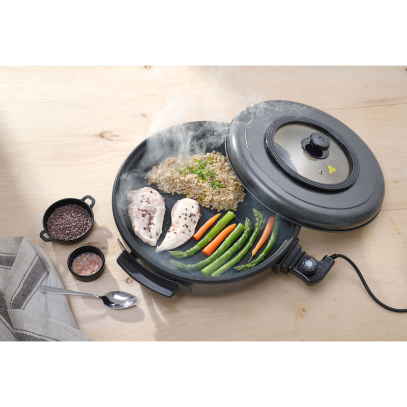 Elektrinė keptuvė kepti ir kepti 40cm 1400W - Hendi 239506