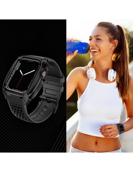 Kingxbar CYF148 2in1 šarvuotas dėklas Apple Watch SE, 6, 5, 4 (44 mm) pagamintas iš nerūdijančio plieno su dirželiu, juo... Kingxbar CYF148 2in1 šarvuotas dėklas Apple Watch SE, 6, 5, 4 (44 mm) pagamintas iš nerūdijančio plieno su dirželiu, juo...