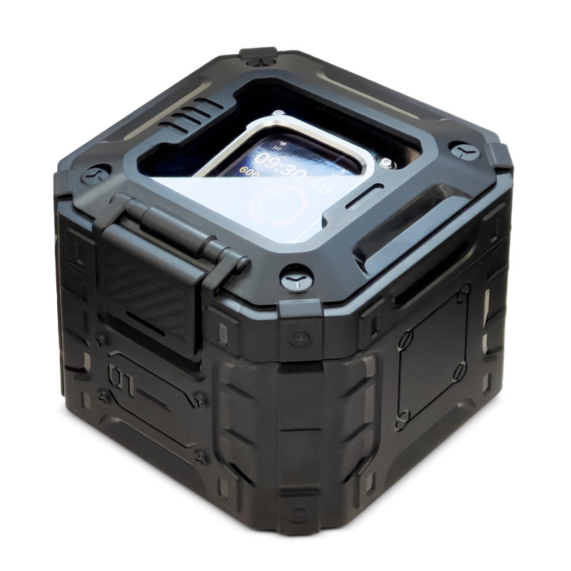 Kingxbar CYF136 2in1 šarvuotas dėklas Apple Watch SE, 6, 5, 4 (44 mm) pagamintas iš nerūdijančio plieno su dirželiu, juo...