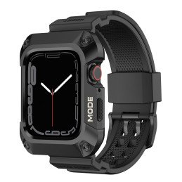 Kingxbar CYF134 2in1 šarvuotas dėklas Apple Watch SE, 6, 5, 4 (44 mm) pagamintas iš nerūdijančio plieno su dirželiu, juo...