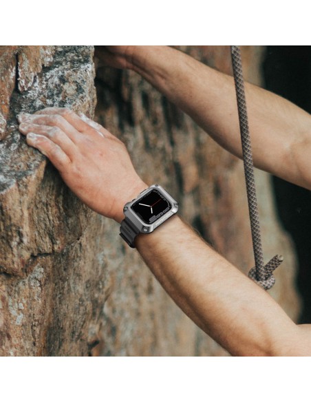 Kingxbar CYF134 2in1 šarvuotas dėklas Apple Watch SE, 6, 5, 4 (44 mm) pagamintas iš nerūdijančio plieno su dirželiu, juo... Kingxbar CYF134 2in1 šarvuotas dėklas Apple Watch SE, 6, 5, 4 (44 mm) pagamintas iš nerūdijančio plieno su dirželiu, juo...