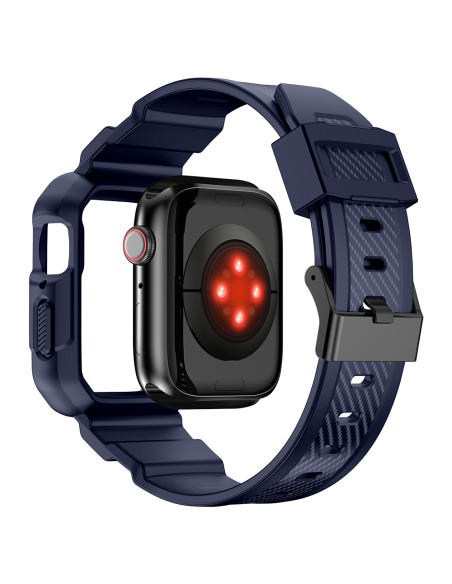 Kingxbar CYF106 2in1 šarvuotas dėklas Apple Watch SE, 9, 8, 7, 6, 5, 4, 3, 2, 1 (41, 40, 38 mm) su mėlynos spalvos dirže... Kingxbar CYF106 2in1 šarvuotas dėklas Apple Watch SE, 9, 8, 7, 6, 5, 4, 3, 2, 1 (41, 40, 38 mm) su mėlynos spalvos dirže...