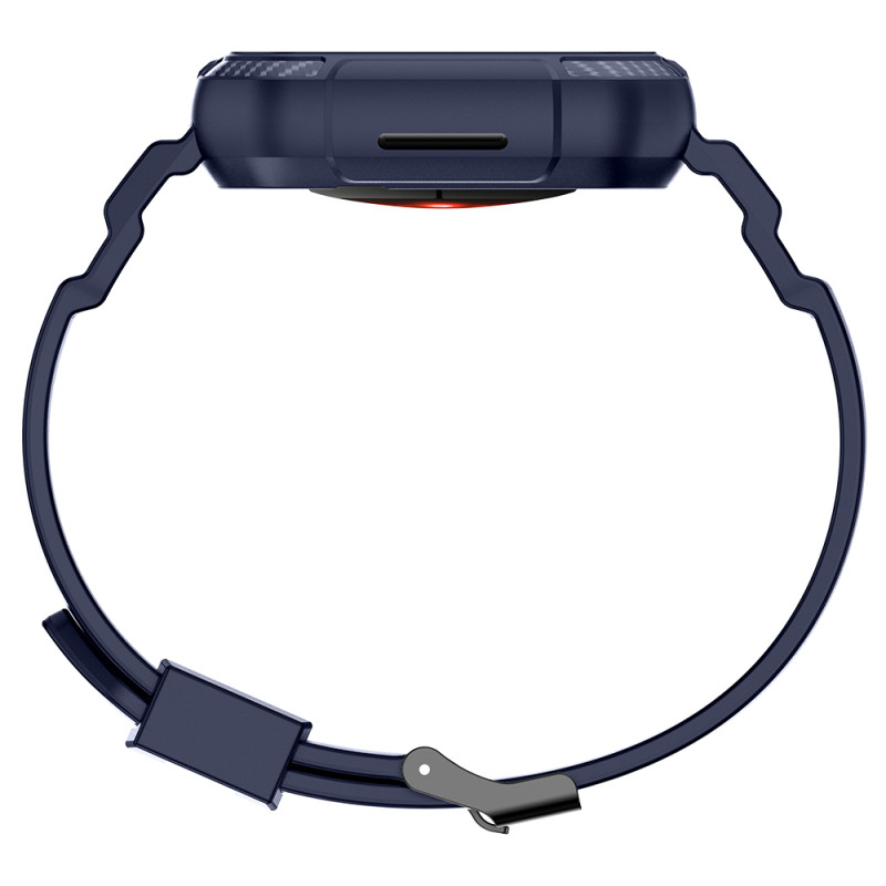 Kingxbar CYF106 2in1 šarvuotas dėklas Apple Watch SE, 9, 8, 7, 6, 5, 4, 3, 2, 1 (41, 40, 38 mm) su mėlynos spalvos dirže...