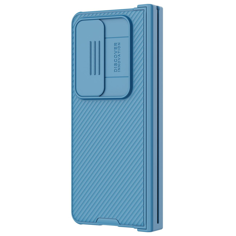 Nillkin CamShield Pro Case (paprastas) dėklas, skirtas Samsung Galaxy Z Fold 4 dangteliu su mėlynu fotoaparato dangteliu