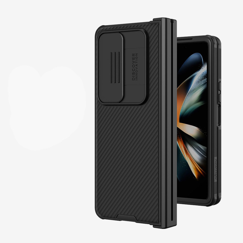 Nillkin CamShield Pro Case (paprastas) dėklas, skirtas Samsung Galaxy Z Fold 4 dangteliu su fotoaparato dangteliu tamsia...