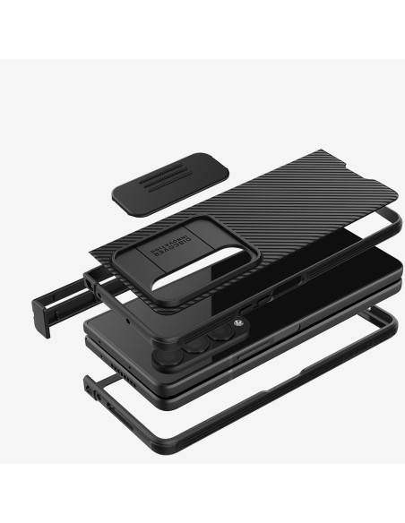 Nillkin CamShield Pro Case (paprastas) dėklas, skirtas Samsung Galaxy Z Fold 4 dangteliu su fotoaparato dangteliu tamsia... Nillkin CamShield Pro Case (paprastas) dėklas, skirtas Samsung Galaxy Z Fold 4 dangteliu su fotoaparato dangteliu tamsia...