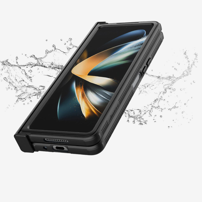 Nillkin CamShield Pro Case (paprastas) dėklas, skirtas Samsung Galaxy Z Fold 4 dangteliu su fotoaparato dangteliu tamsia...