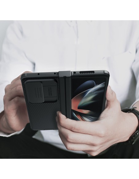 Nillkin CamShield Pro Case (paprastas) dėklas, skirtas Samsung Galaxy Z Fold 4 dangteliu su fotoaparato dangteliu tamsia... Nillkin CamShield Pro Case (paprastas) dėklas, skirtas Samsung Galaxy Z Fold 4 dangteliu su fotoaparato dangteliu tamsia...