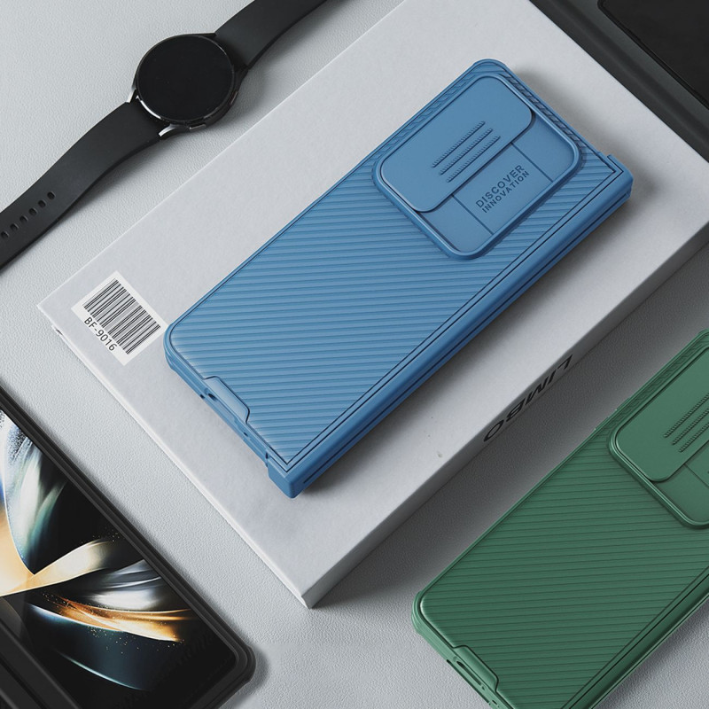 Nillkin CamShield Pro Case (paprastas) dėklas, skirtas Samsung Galaxy Z Fold 4 dangteliu su fotoaparato dangteliu tamsia...