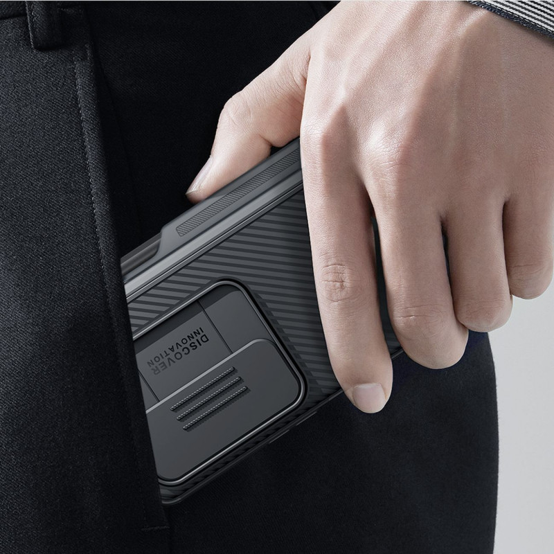 Nillkin CamShield Pro Case (kostiumo) dėklas, skirtas Samsung Galaxy Z Fold 4 dangteliui su fotoaparato dangtelio stovu ...