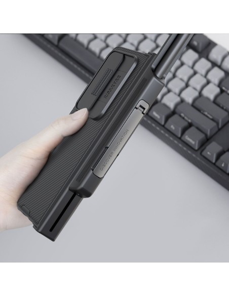 Nillkin CamShield Pro Case (kostiumo) dėklas, skirtas Samsung Galaxy Z Fold 4 dangteliui su fotoaparato dangtelio stovu ... Nillkin CamShield Pro Case (kostiumo) dėklas, skirtas Samsung Galaxy Z Fold 4 dangteliui su fotoaparato dangtelio stovu ...