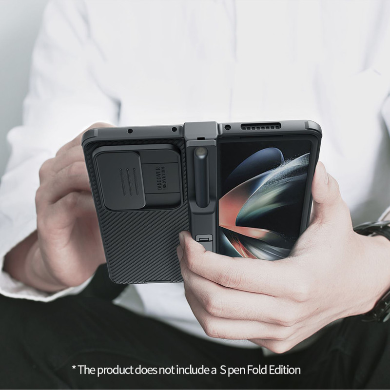 Nillkin CamShield Pro Case (kostiumo) dėklas, skirtas Samsung Galaxy Z Fold 4 dangteliui su fotoaparato dangtelio stovu ...