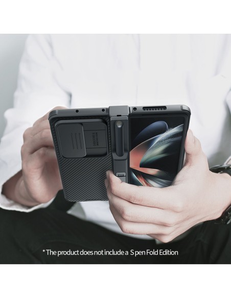 Nillkin CamShield Pro Case (kostiumo) dėklas, skirtas Samsung Galaxy Z Fold 4 dangteliui su fotoaparato dangtelio stovu ... Nillkin CamShield Pro Case (kostiumo) dėklas, skirtas Samsung Galaxy Z Fold 4 dangteliui su fotoaparato dangtelio stovu ...