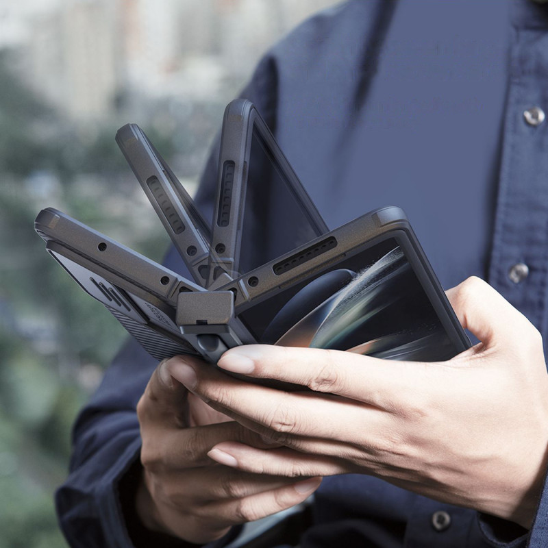 Nillkin CamShield Pro Case (kostiumo) dėklas, skirtas Samsung Galaxy Z Fold 4 dangteliui su fotoaparato dangtelio stovu ...