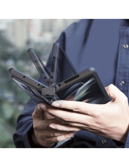 Nillkin CamShield Pro Case (kostiumo) dėklas, skirtas Samsung Galaxy Z Fold 4 dangteliui su fotoaparato dangtelio stovu ... Nillkin CamShield Pro Case (kostiumo) dėklas, skirtas Samsung Galaxy Z Fold 4 dangteliui su fotoaparato dangtelio stovu ...