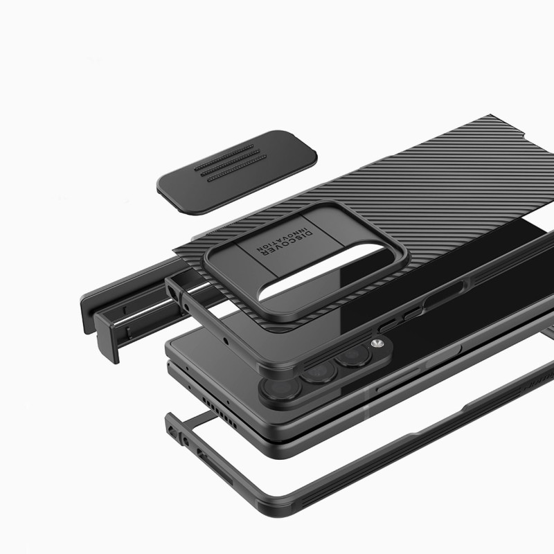 Nillkin CamShield Pro Case (kostiumo) dėklas, skirtas Samsung Galaxy Z Fold 4 dangteliui su fotoaparato dangtelio stovu ...