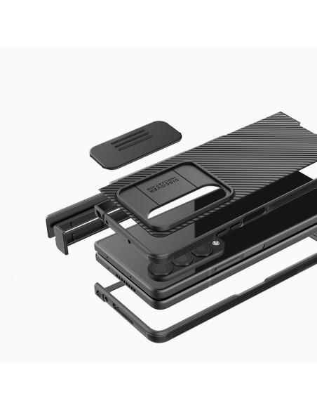 Nillkin CamShield Pro Case (kostiumo) dėklas, skirtas Samsung Galaxy Z Fold 4 dangteliui su fotoaparato dangtelio stovu ... Nillkin CamShield Pro Case (kostiumo) dėklas, skirtas Samsung Galaxy Z Fold 4 dangteliui su fotoaparato dangtelio stovu ...