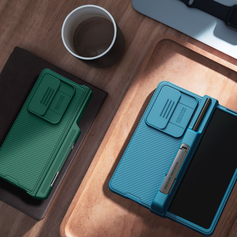 Nillkin CamShield Pro Case (kostiumo) dėklas, skirtas Samsung Galaxy Z Fold 4 dangteliui su fotoaparato dangtelio stovu ...