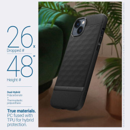 Caseology Parallax Mag MagSafe dėklas skirtas iPhone 14 Plus - matinė juoda