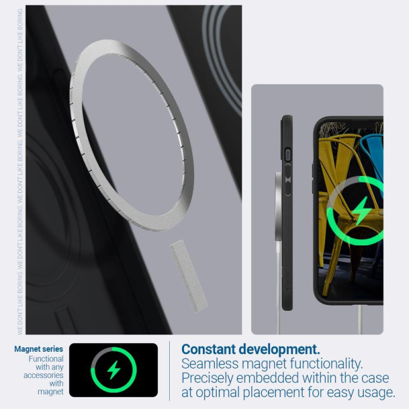 Caseology Parallax Mag MagSafe dėklas skirtas iPhone 14 Plus - matinė juoda