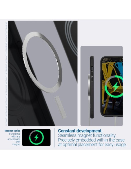 Caseology Parallax Mag MagSafe dėklas skirtas iPhone 14 Plus - matinė juoda Caseology Parallax Mag MagSafe dėklas skirtas iPhone 14 Plus - matinė juoda
