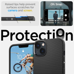 Spigen Liquid Air dėklas iPhone 14 - matinė juoda