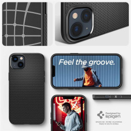 Spigen Liquid Air dėklas iPhone 14 - matinė juoda