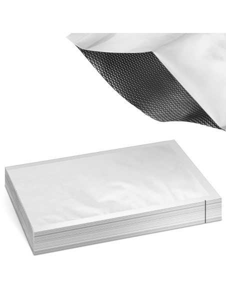 Riektuoti metalizuoto aliuminio maišeliai vakuuminio pakavimo mašinoms 200 x 300 mm 100 vnt.