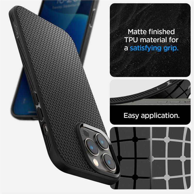 Spigen Liquid Air dėklas iPhone 14 Pro - matinės juodos spalvos