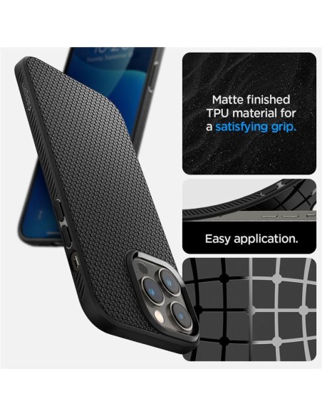 Spigen Liquid Air dėklas iPhone 14 Pro - matinės juodos spalvos Spigen Liquid Air dėklas iPhone 14 Pro - matinės juodos spalvos