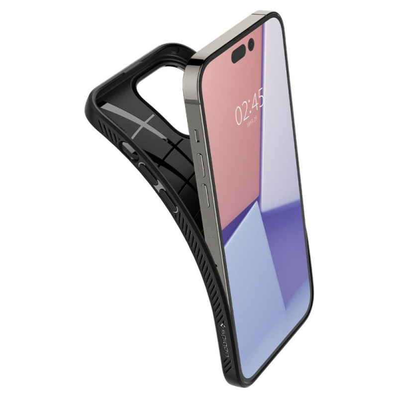 Spigen Liquid Air dėklas iPhone 14 Pro - matinės juodos spalvos