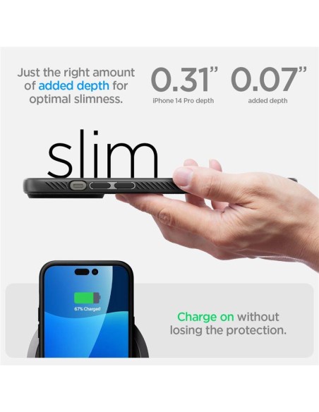 Spigen Liquid Air dėklas iPhone 14 Pro - matinės juodos spalvos Spigen Liquid Air dėklas iPhone 14 Pro - matinės juodos spalvos
