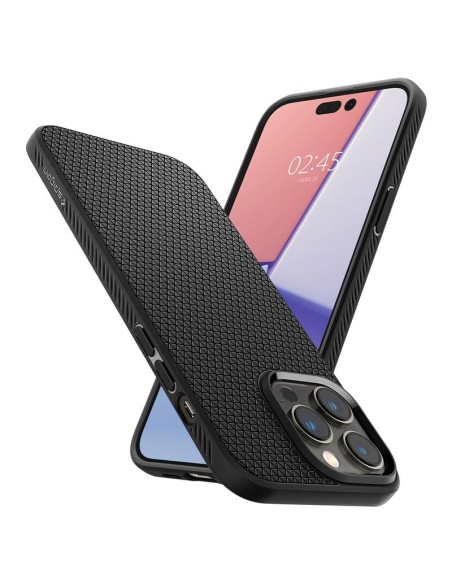 Spigen Liquid Air dėklas, skirtas iPhone 14 Pro Max - matinė juoda Spigen Liquid Air dėklas, skirtas iPhone 14 Pro Max - matinė juoda