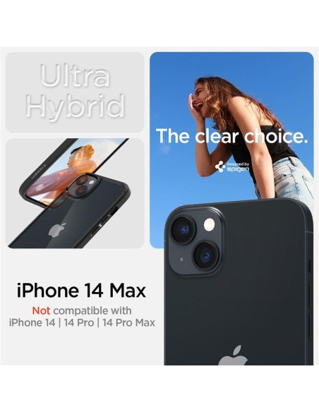 Spigen Ultra Hybrid dėklas, skirtas iPhone 14 Plus - matinė juoda Spigen Ultra Hybrid dėklas, skirtas iPhone 14 Plus - matinė juoda