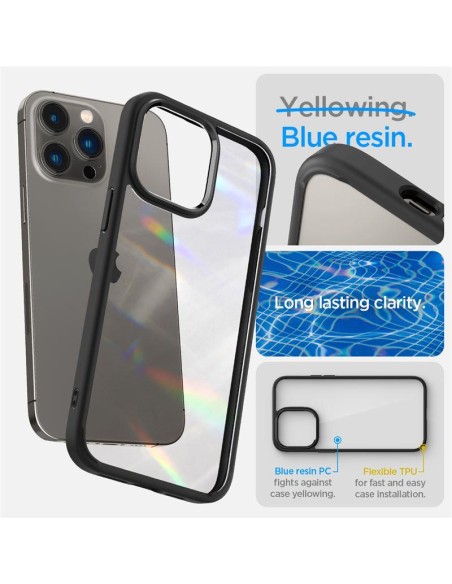 Spigen Ultra Hybrid dėklas, skirtas iPhone 14 Pro Max - matinė juoda Spigen Ultra Hybrid dėklas, skirtas iPhone 14 Pro Max - matinė juoda