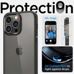 Spigen Ultra Hybrid dėklas, skirtas iPhone 14 Pro Max - matinė juoda