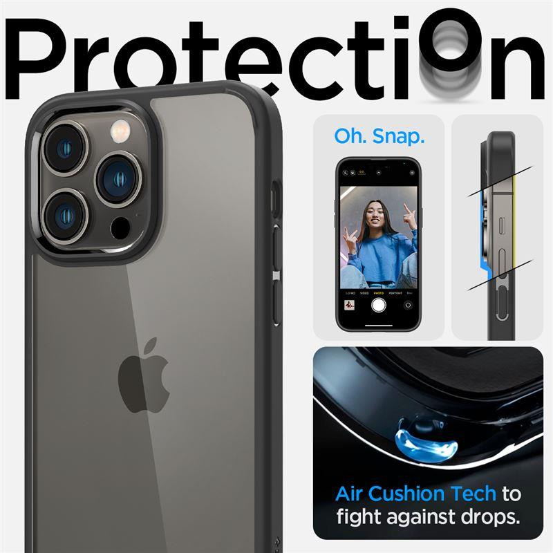 Spigen Ultra Hybrid dėklas, skirtas iPhone 14 Pro Max - matinė juoda