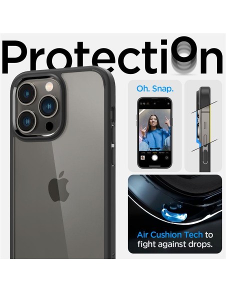 Spigen Ultra Hybrid dėklas, skirtas iPhone 14 Pro Max - matinė juoda Spigen Ultra Hybrid dėklas, skirtas iPhone 14 Pro Max - matinė juoda