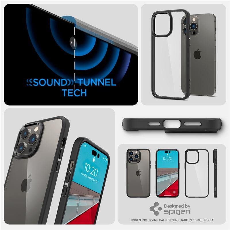 Spigen Ultra Hybrid dėklas, skirtas iPhone 14 Pro Max - matinė juoda