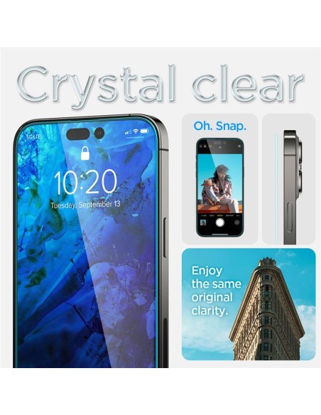 Spigen Glas.tR EZ Fit grūdintas stiklas skirtas iPhone 14 Pro Max - 2 vnt. Spigen Glas.tR EZ Fit grūdintas stiklas skirtas iPhone 14 Pro Max - 2 vnt.